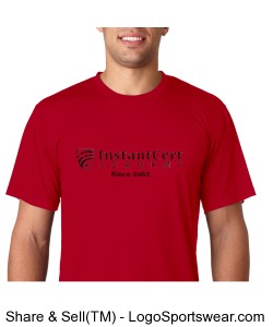 Red Hanes 4 oz. Cool Dri T-Shirt Design Zoom